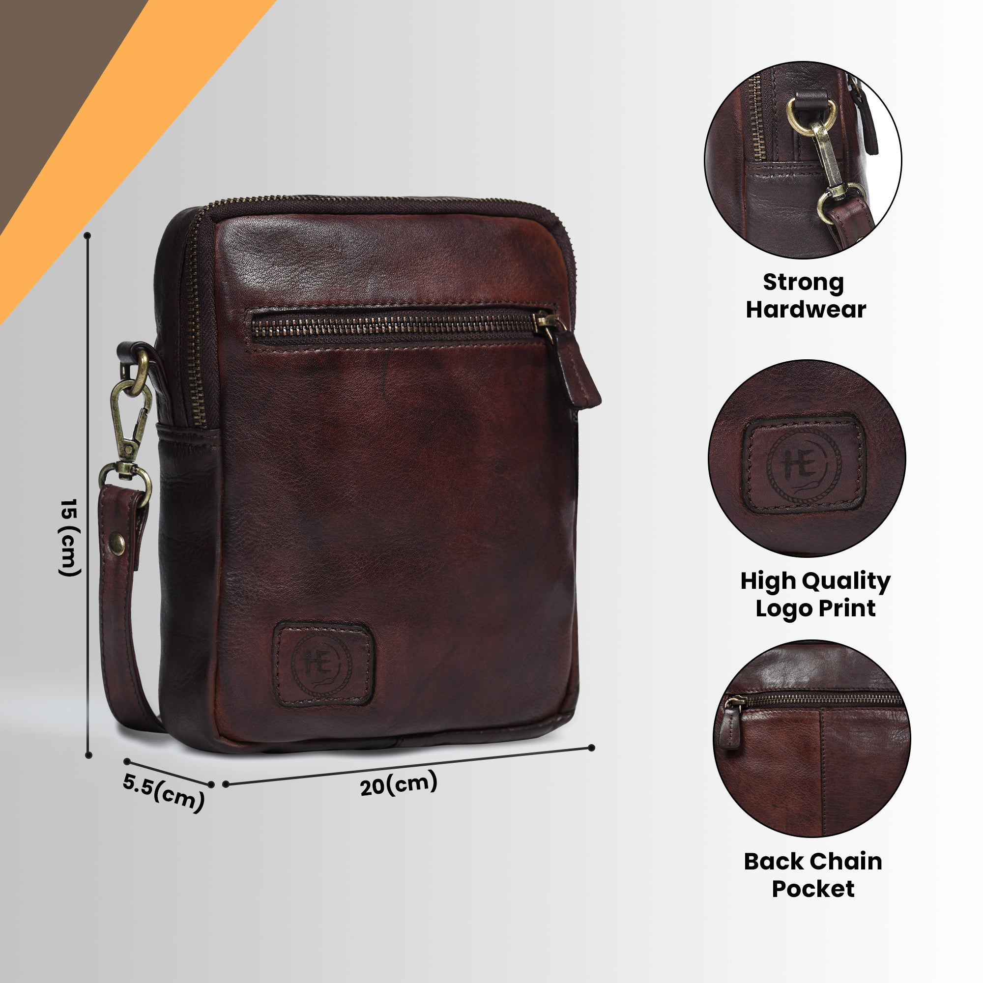 OxBlood Trail Leather Sling Bag